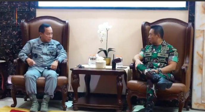 Panglima TNI menerima kunjungan Kepala Badan Keamanan Laut Republik Indonesia (Bakamla RI)
